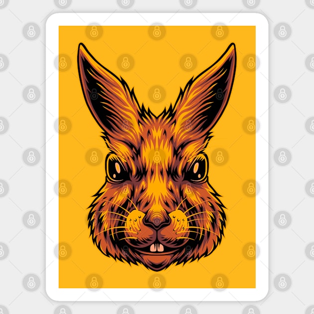 rabbit head Magnet by Yohanes Yeesa